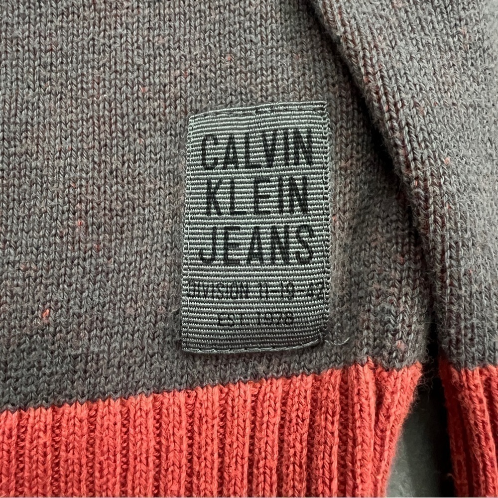 2 Tone Quarter Zip Knit Pullover Sweater - Picture 7 of 10